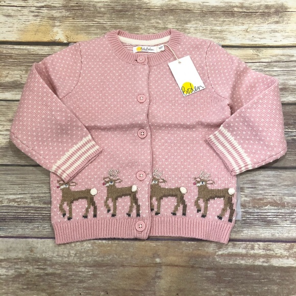 Mini Boden Reindeer Cardigan 